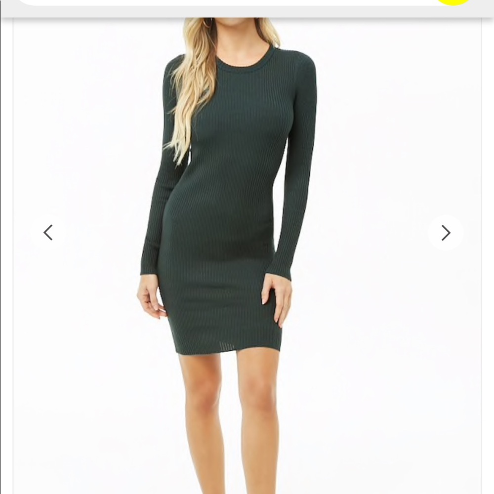 Forever 21 hunter green dress size L -brand new